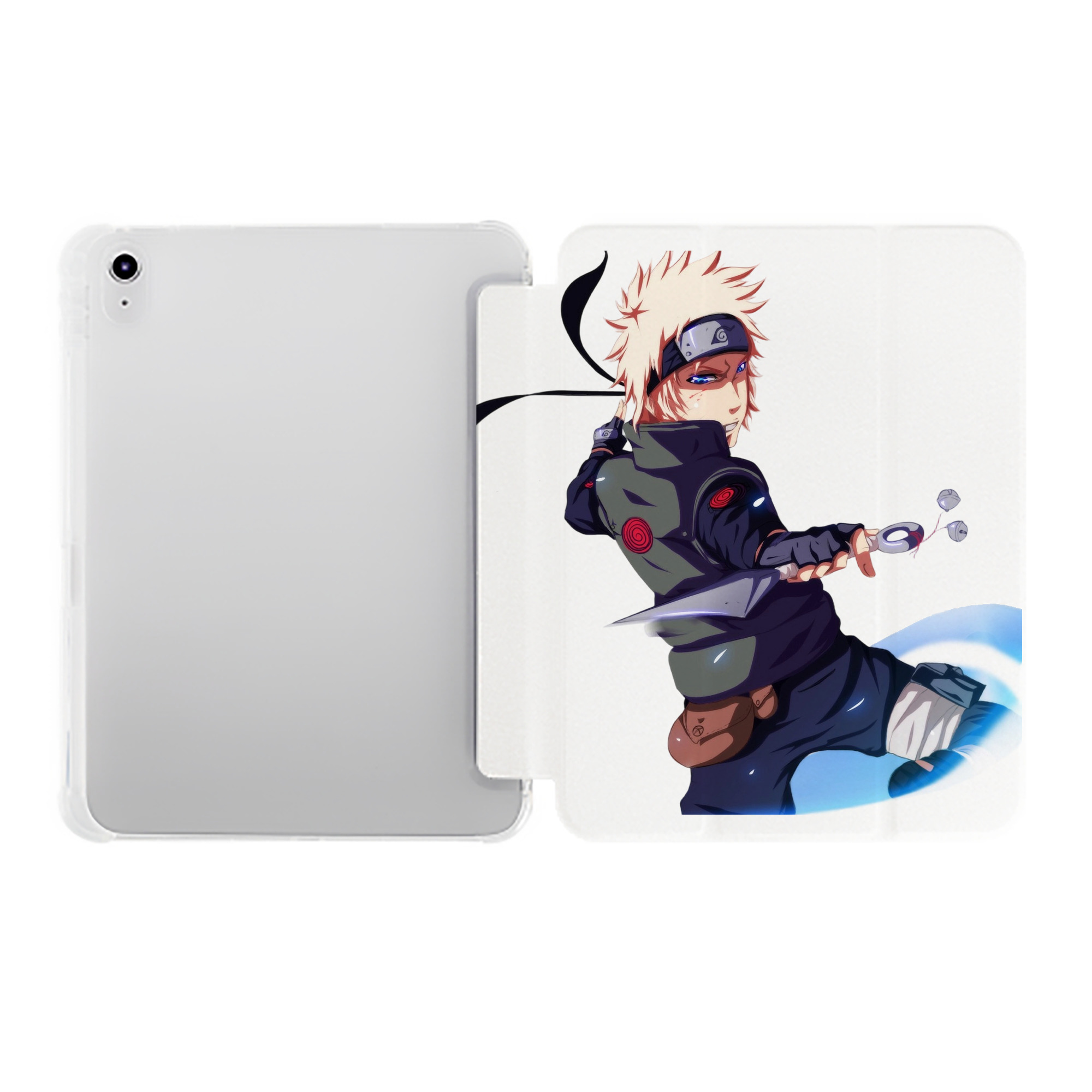 （画像用） NARUTO -ナルト- 波風 ミナト Namikaze Minato IPad ケース ペン収納付き 三つ折りスタンド PUレザー×シリコン 対応機種9.5/10.5/10.9インチ